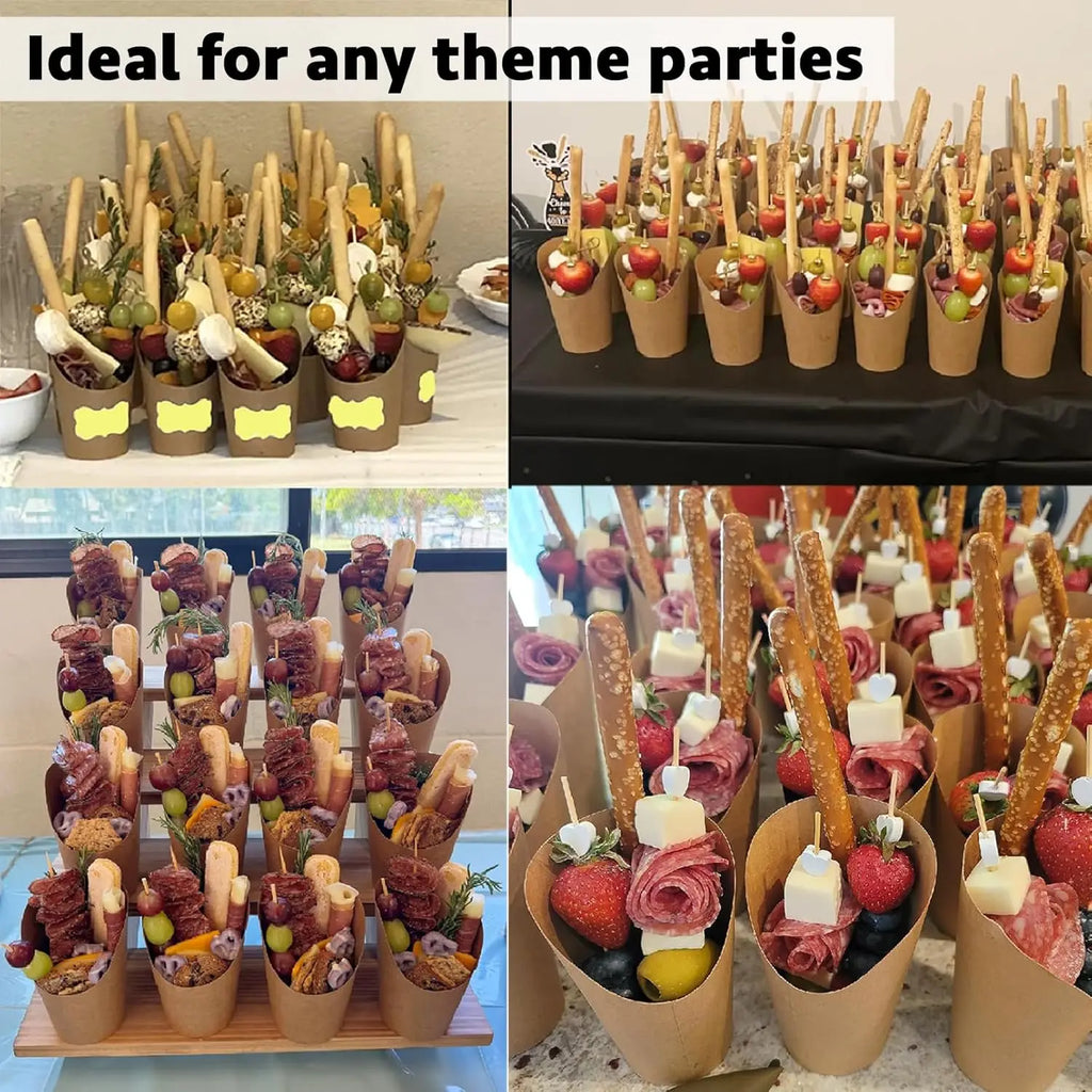15 50 French Fries Holder Disposable Paper Cups Charcuterie All