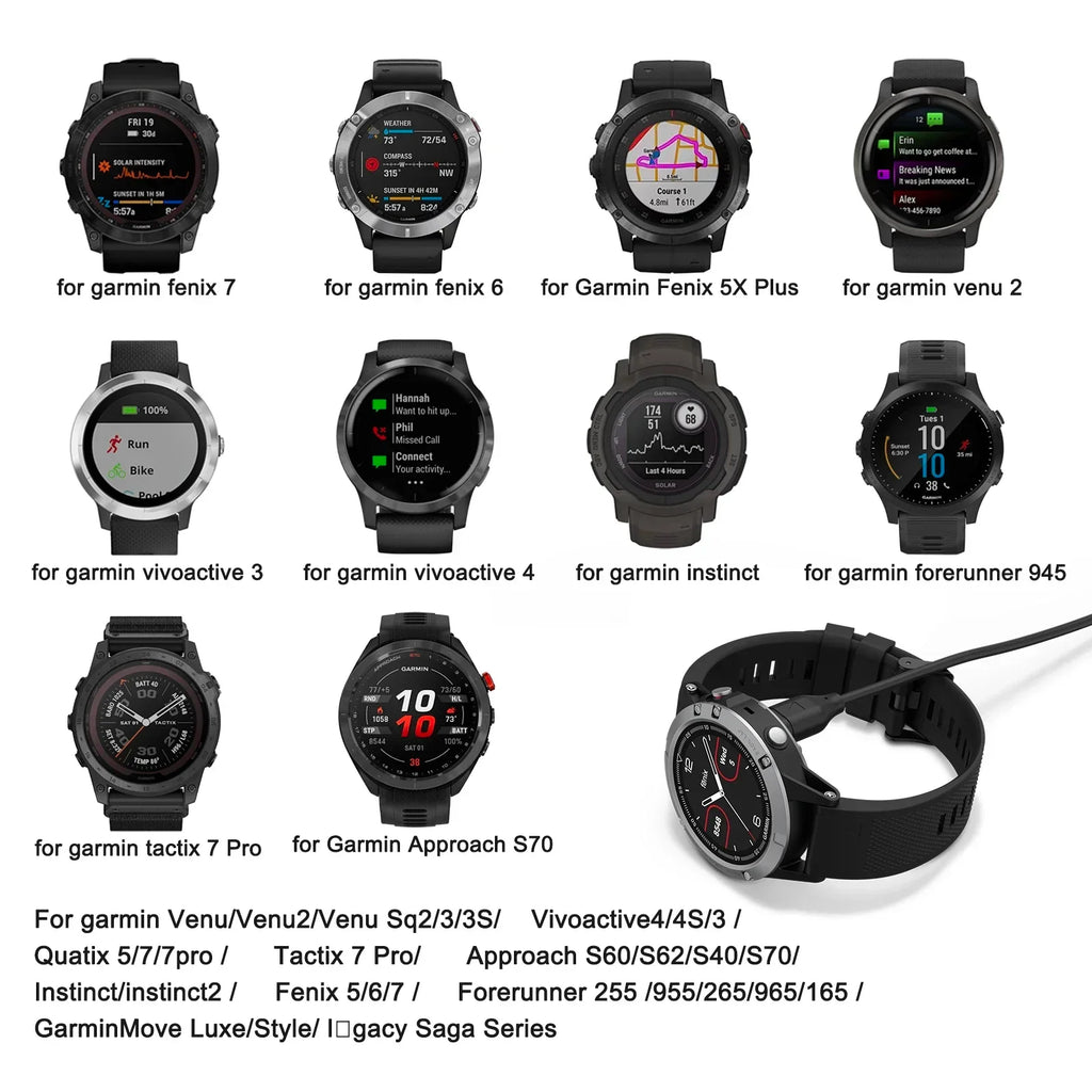 Garmin Watch Charger Cable – Venu, Fenix, Forerunner & More