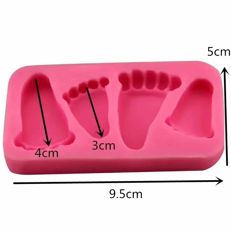 3D Baby Feet Silicone Mold – Fondant Chocolate Cake Baking