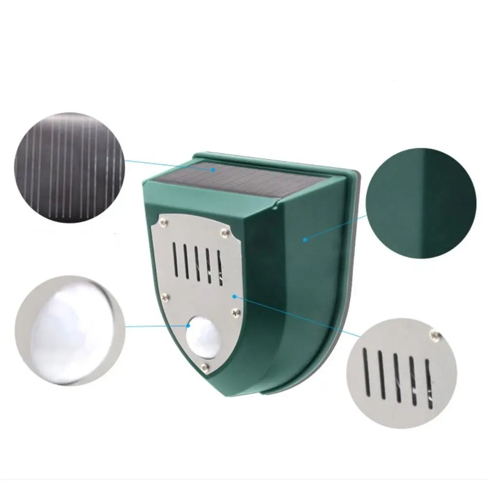 Solar Motion Sensor Animal Repeller & Outdoor Security Alarm
