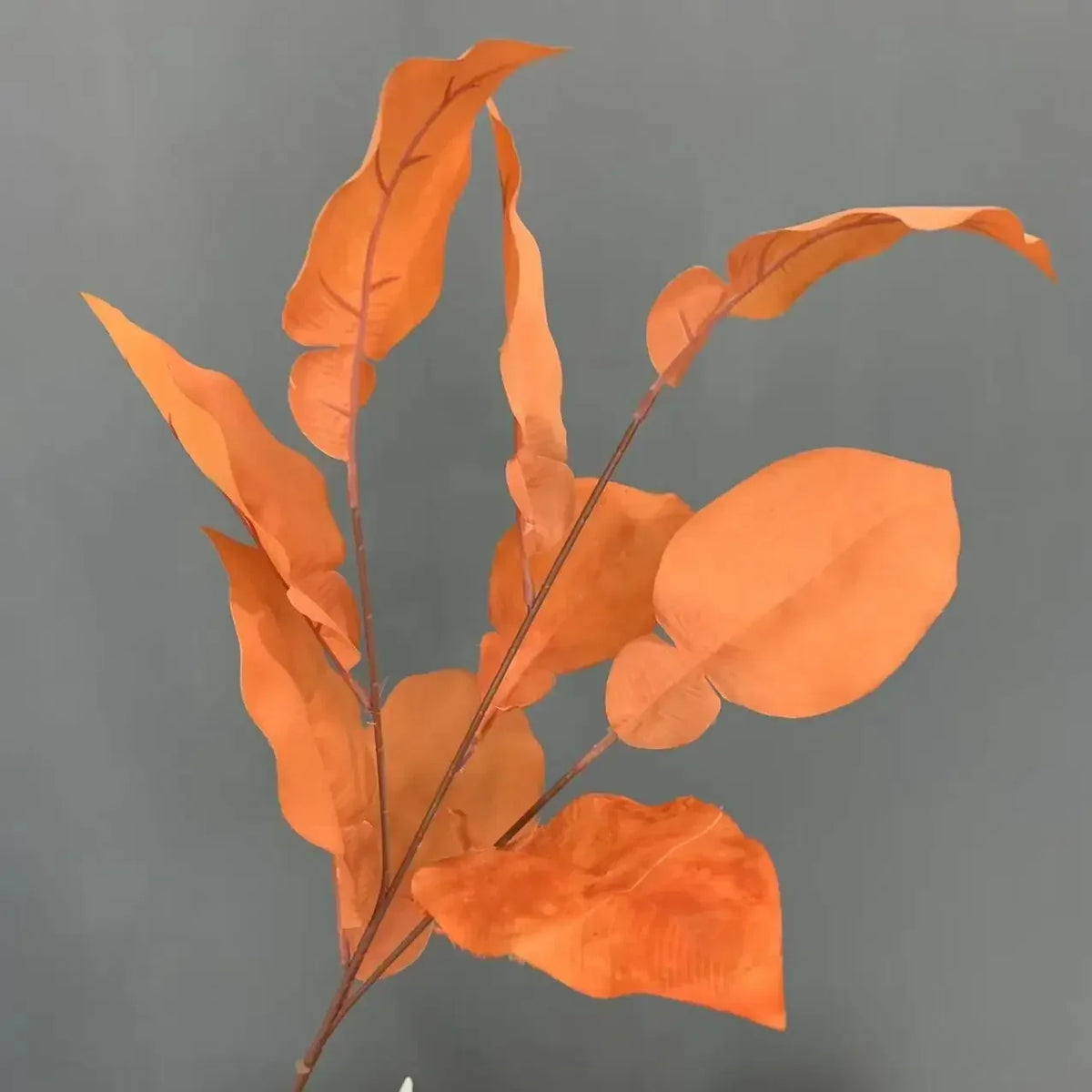 Simulated Large Orange Leaf Decoration Garden Bonsai Dried Flower