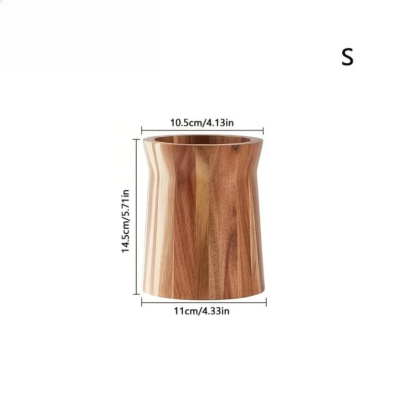 KEMORELA 360° Rotating Wooden Utensil Holder & Caddy