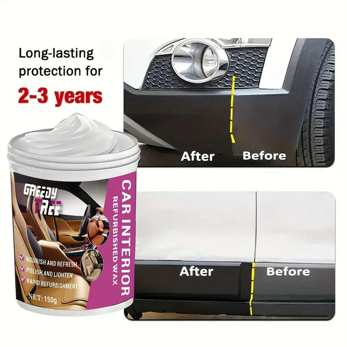 Car Interior Coating Paste – Dashboard & Seat Polish Cleaner