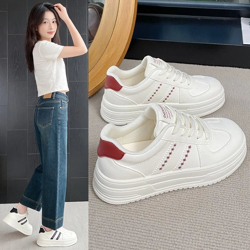 Women's Casual Lace-Up Trainers – Lightweight Gym & Leisure Shoes