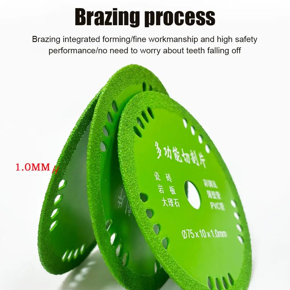 3-Pack 75mm Diamond Cutting Discs – Glass, Tile & Marble