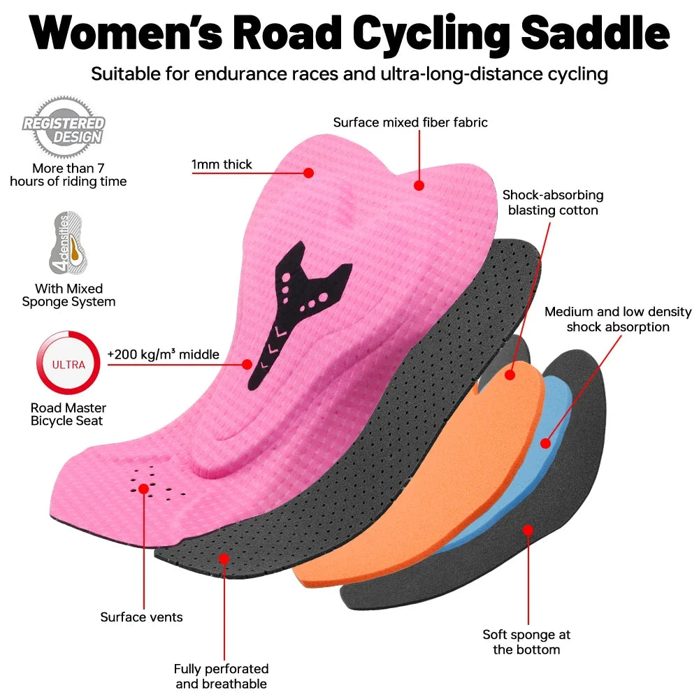 X-TIGER Women's 7-Hour Padded Cycling Shorts | Breathable Bike