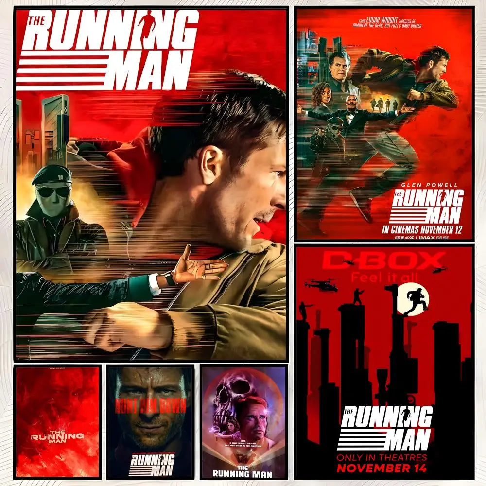 The Running Man HD PVC Self-Stick Wall Art Poster | Waterproof