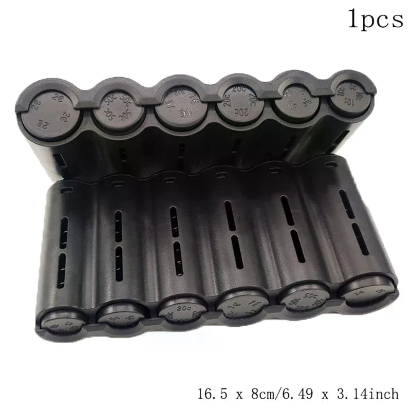 Portable 6 Slot Euro Coin Storage Dispenser Spring Home Waiter Driver