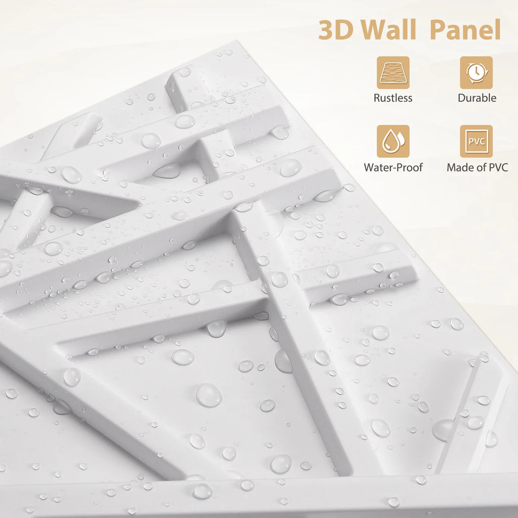 20 3D Pvc Wall Panels Indoor Decoration Living Room Hall Bedroom