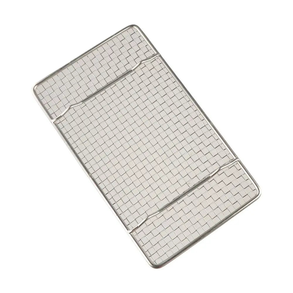 Household Stainless Steel Tempura Frying Net Semi Circular Round
