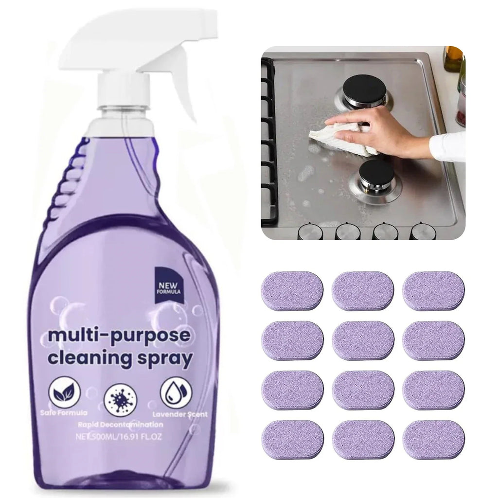 Kitchen Degreaser Spray + 12 Concentrated Cleaning Tablets