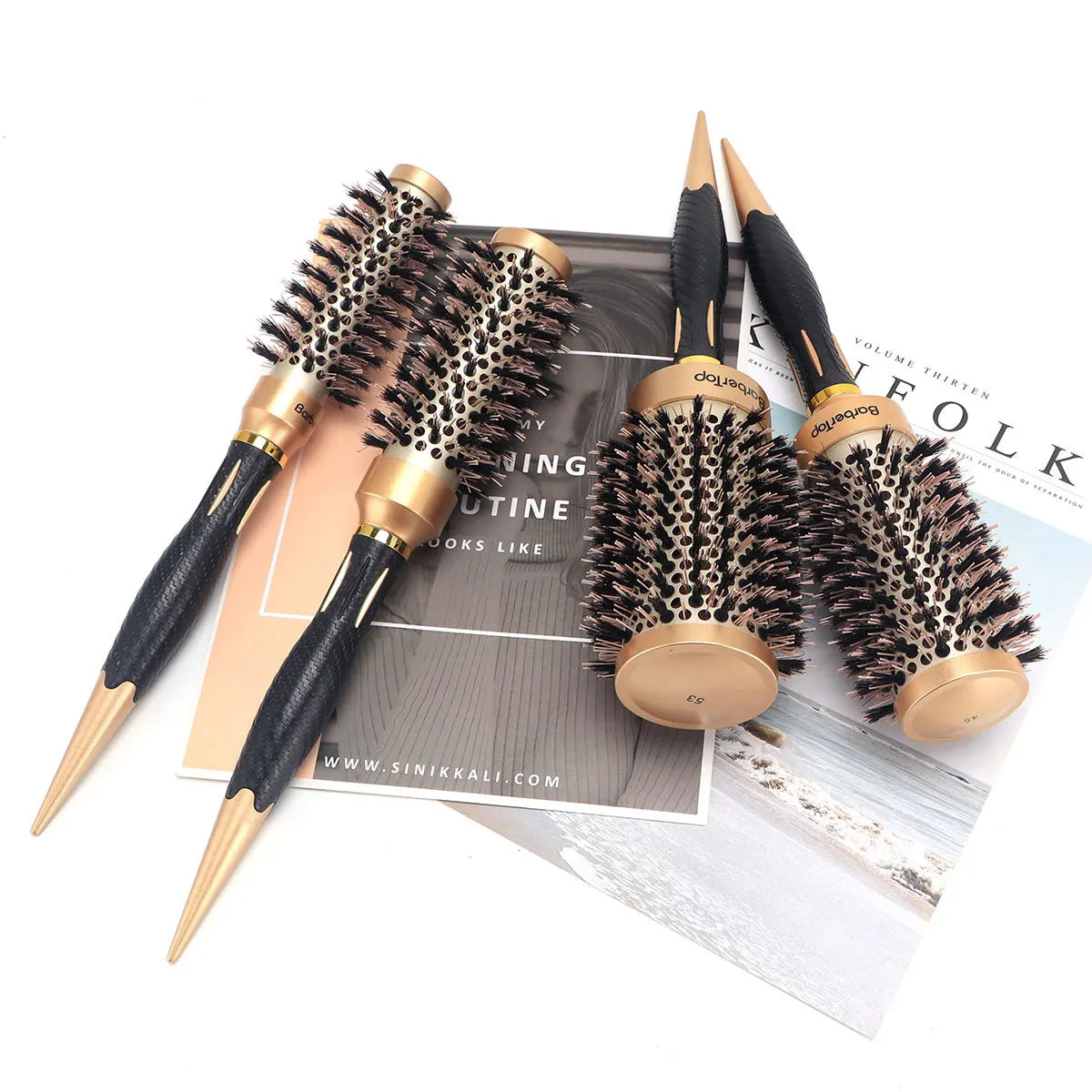 Anti-Static Round Hair Comb | Salon Styling Brush for Curls