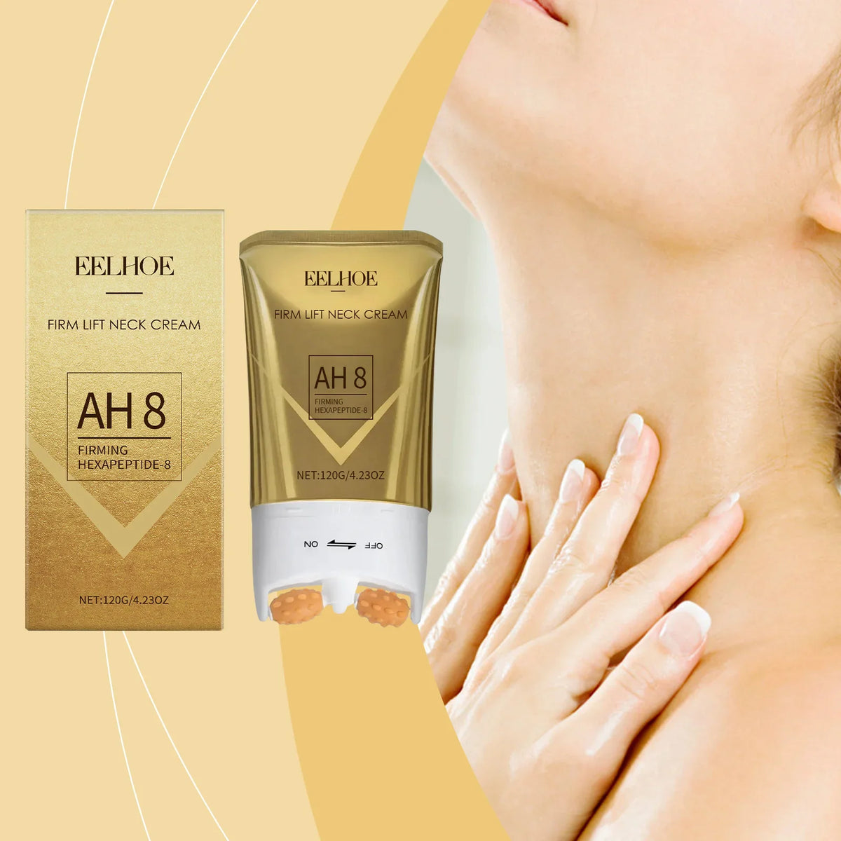 Hydrating Roll-On Neck Cream – Lightweight Moisturizer 120g