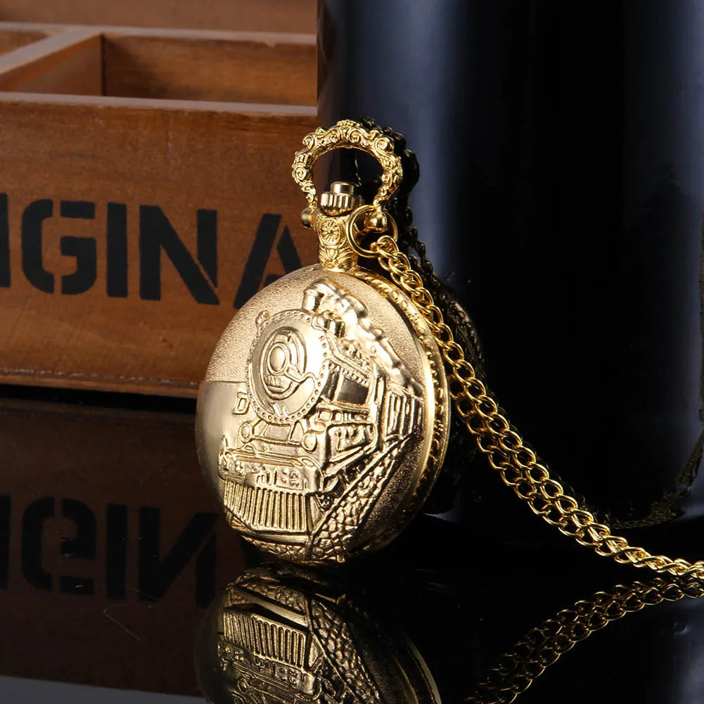 Vintage Quartz Pocket Watch with Chain | Personalized Gift