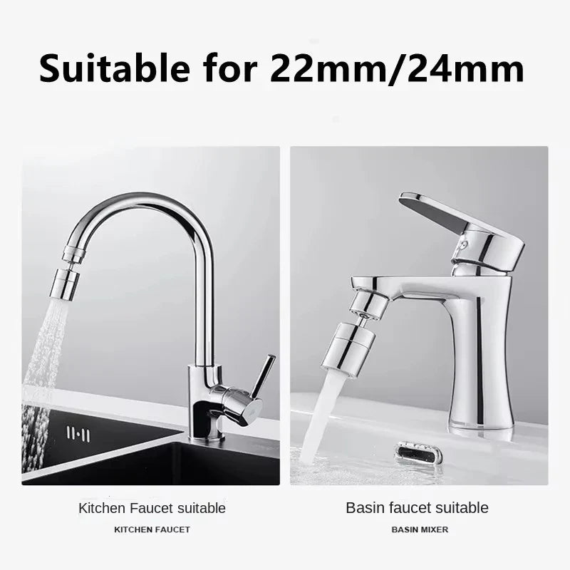 720° Rotating Faucet Aerator Extension Adapter – Splash-Proof