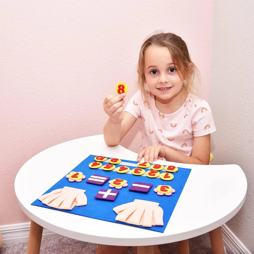 Montessori Felt Finger Numbers Math Toy for Toddlers Ages 3–6