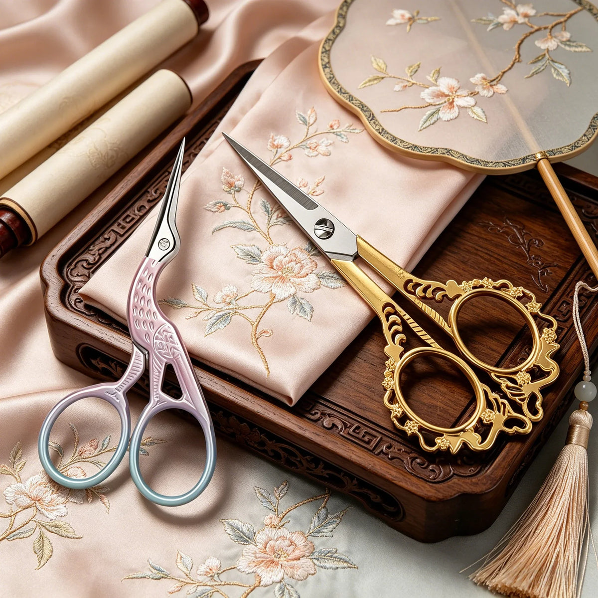 2-Piece Embroidery Scissors Set – Stainless Steel Sewing Shears