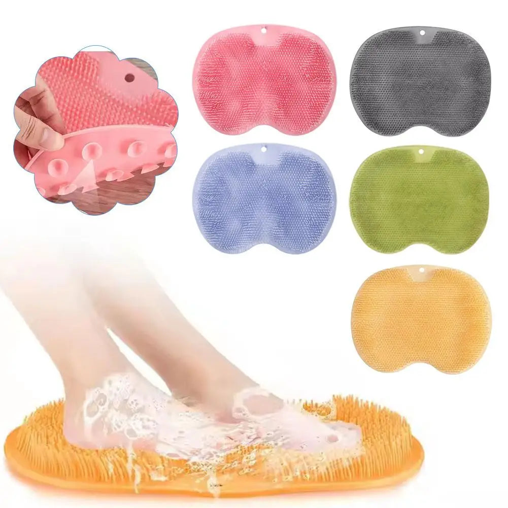 Non-Slip Shower Foot Scrubber Mat with Massage Bristles