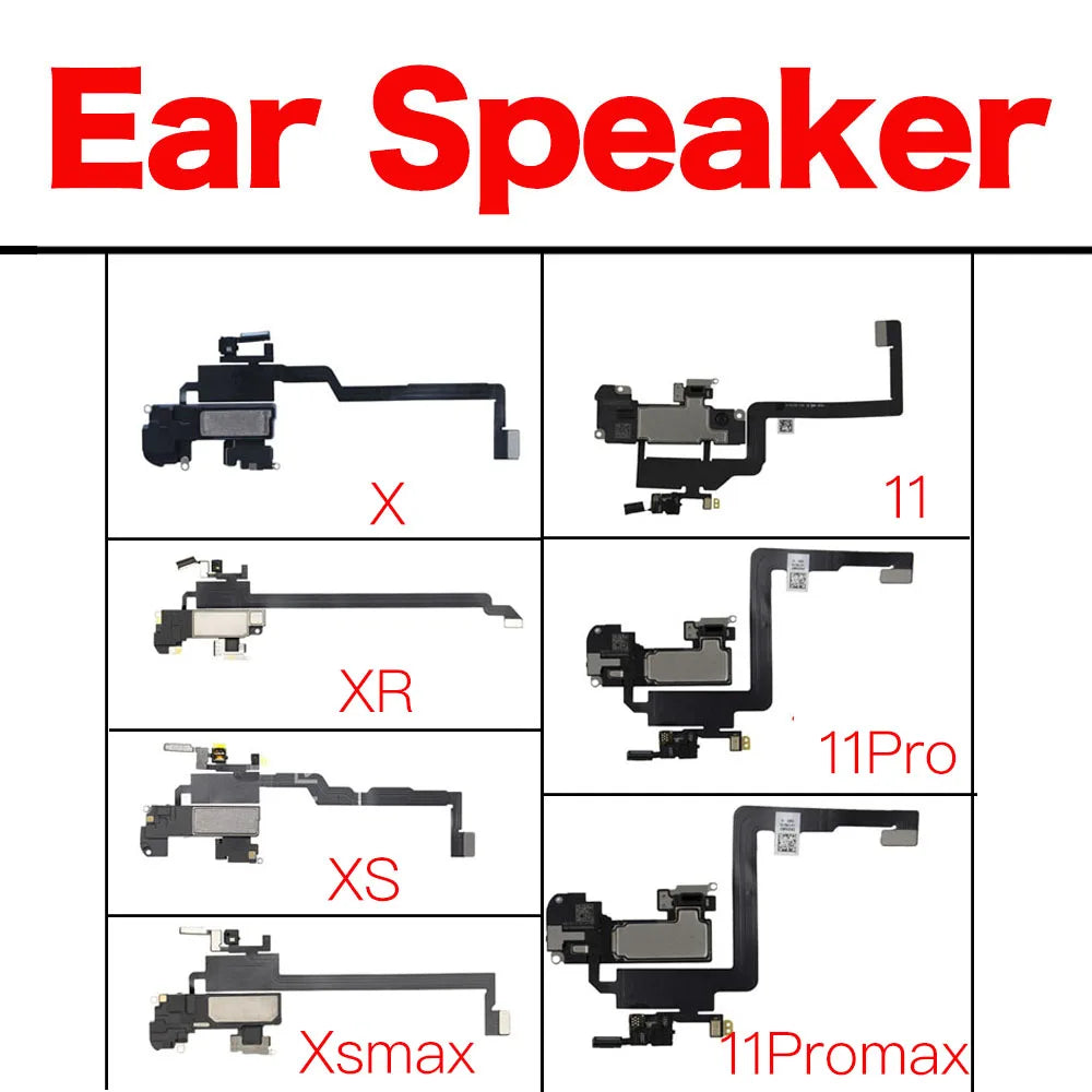 iPhone X XS XR 11 Pro Max Earpiece Speaker + Proximity Sensor