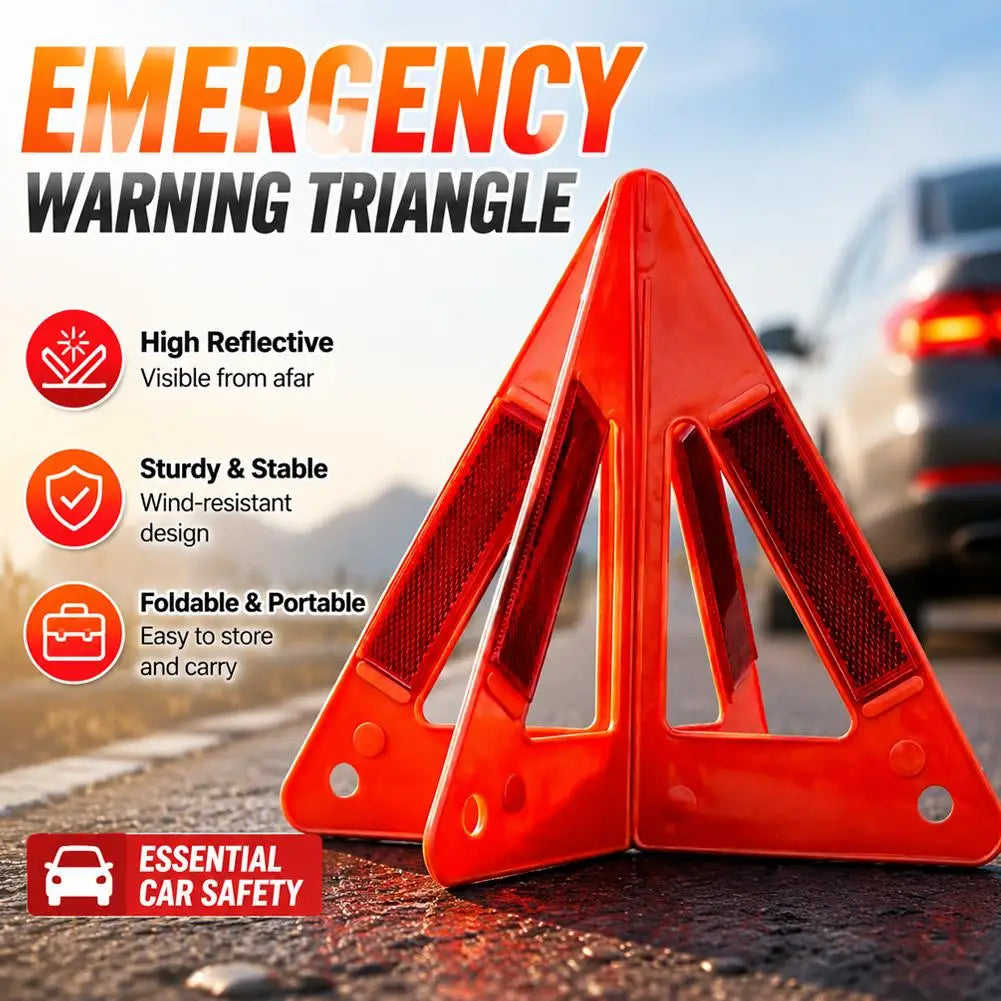 Foldable Reflective Emergency Warning Triangle | Road Safety