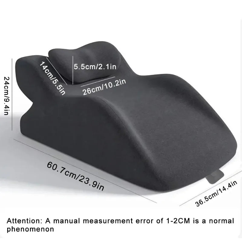 Ergonomic Memory Foam Wedge Pillow | Curved Prone Design