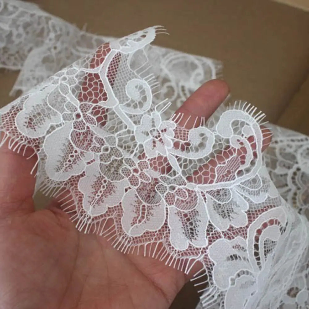 3-Yard Floral Embroidery Lace Trim – DIY Wedding Dress Ribbon