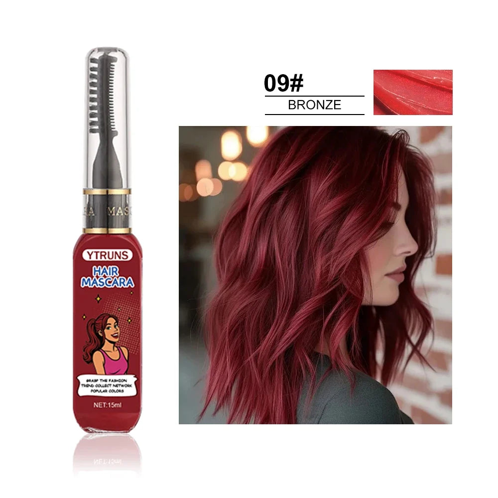 13-Color Temporary Hair Dye | Buildable Smudge-Resistant Paint