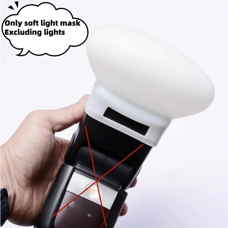 Silicone Flash Diffuser Bounce Dome Cap for Speedlite