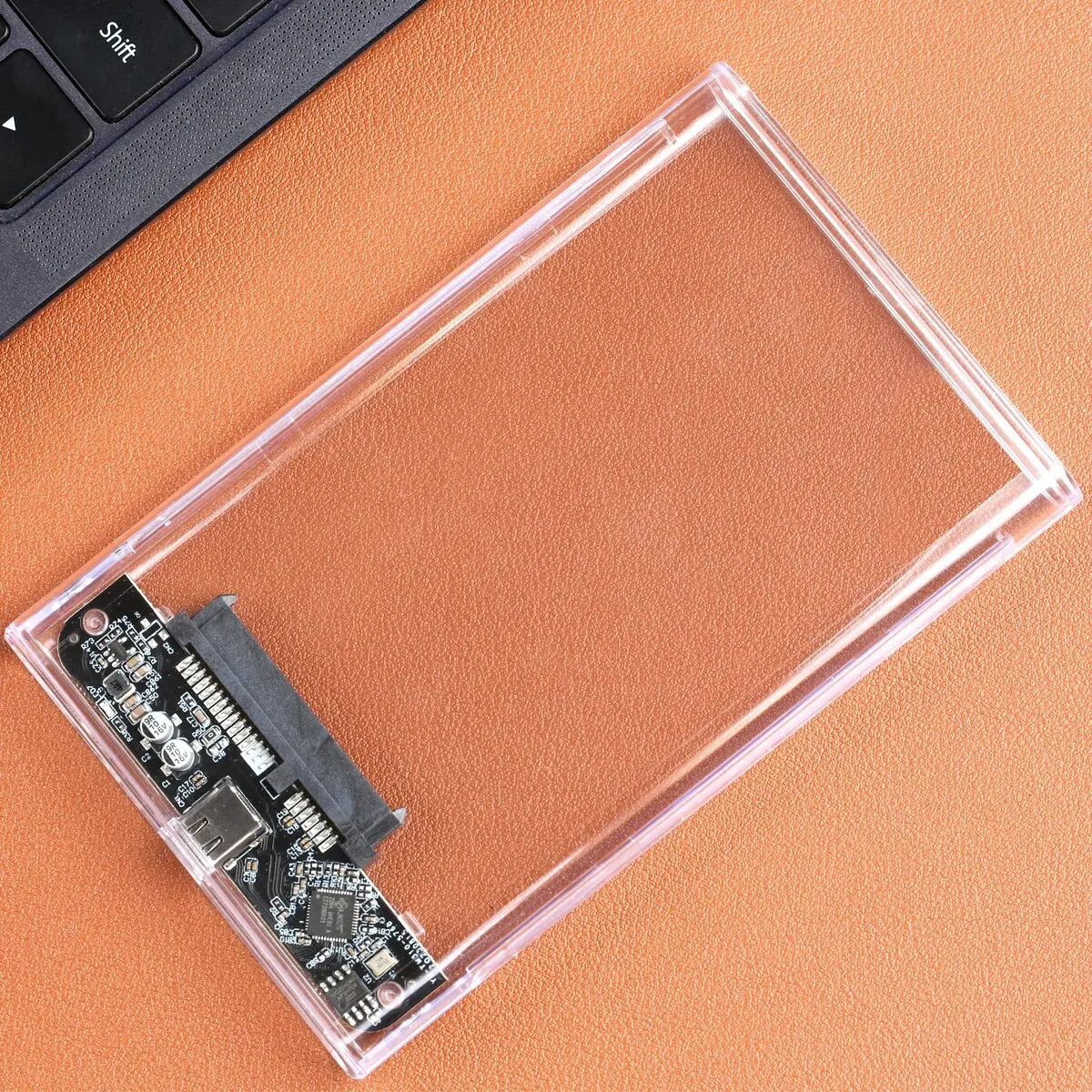 HDD SSD Case SATA USB 3 1 C 4TB Transparent External Hard Drive