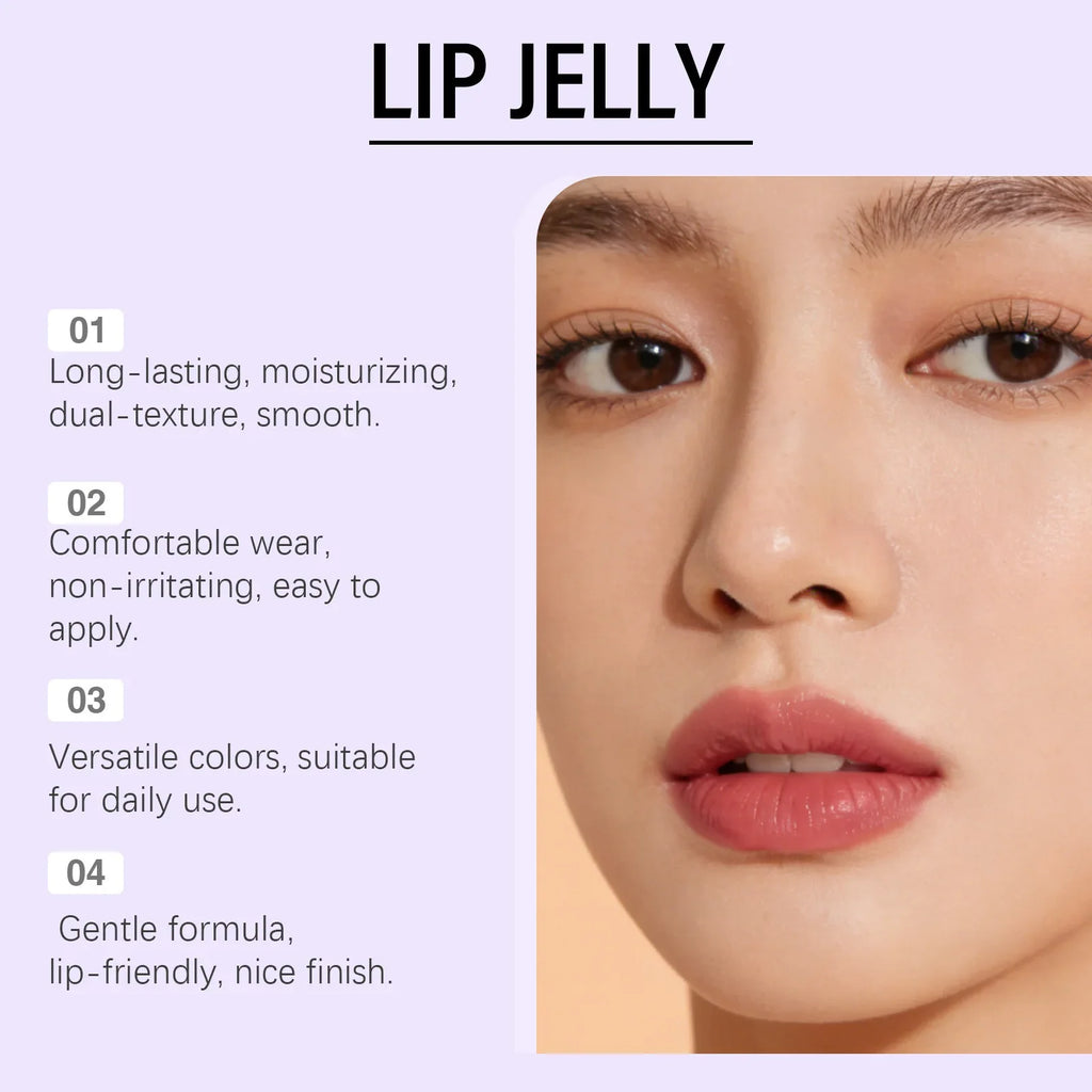 Two-Tone Jelly Lip Gloss – Shiny, Moisturizing & Long-Lasting