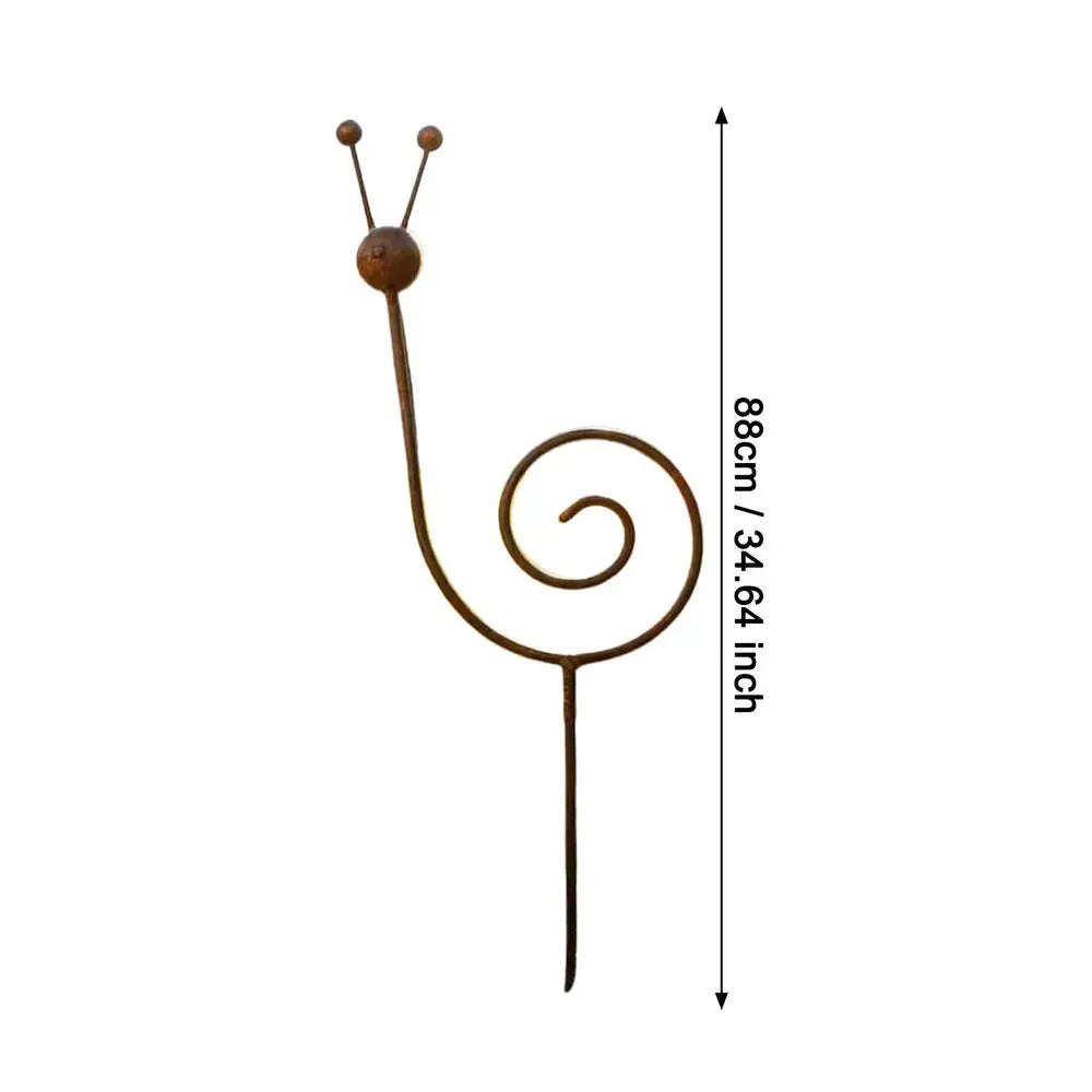 Snail Shape Metal Garden Stakes – Vintage Vine Climbing Support