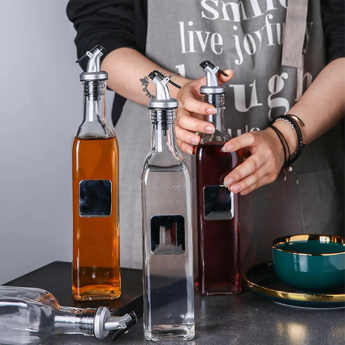 Leak-Proof Oil Bottle Pourer Spout – Olive Oil & Liquor