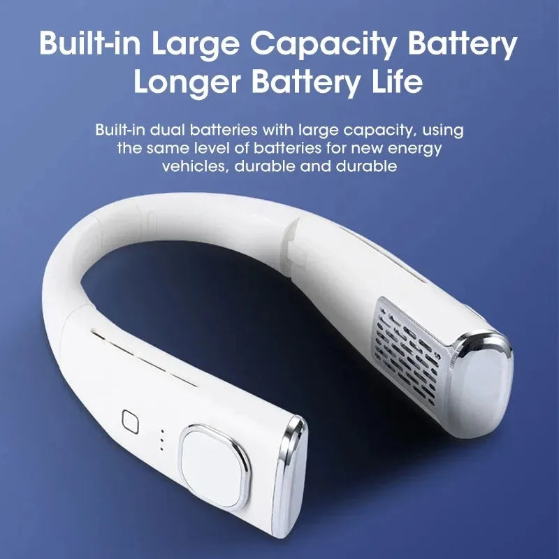 Bladeless Hands-Free Neck Fan | USB-C Rechargeable 4000mAh
