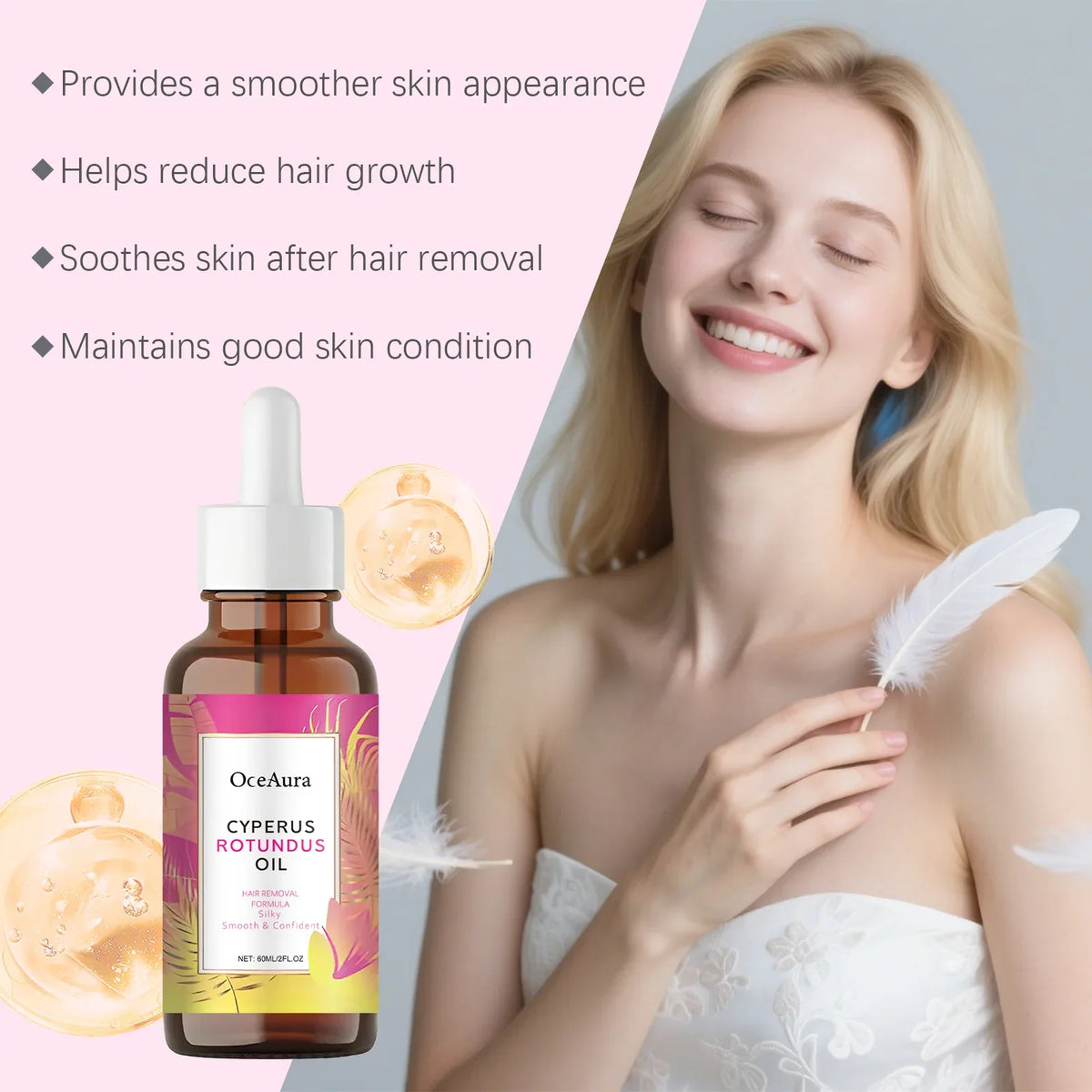 Underarm Hair Removal Care Essential Oil – Moisturizing 60ml