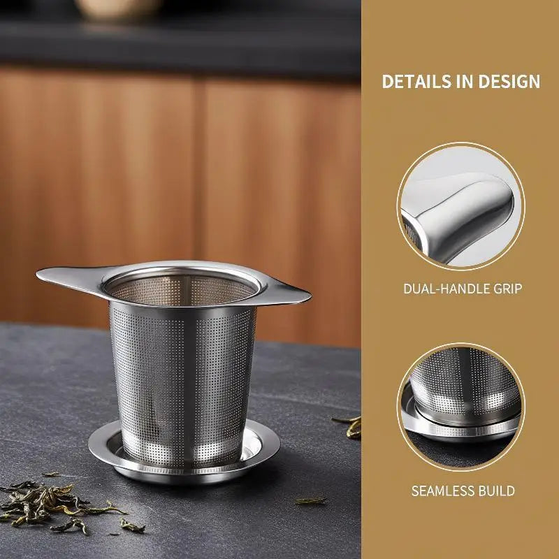 Stainless Steel Tea Infuser Strainer | Double Hanging Ears