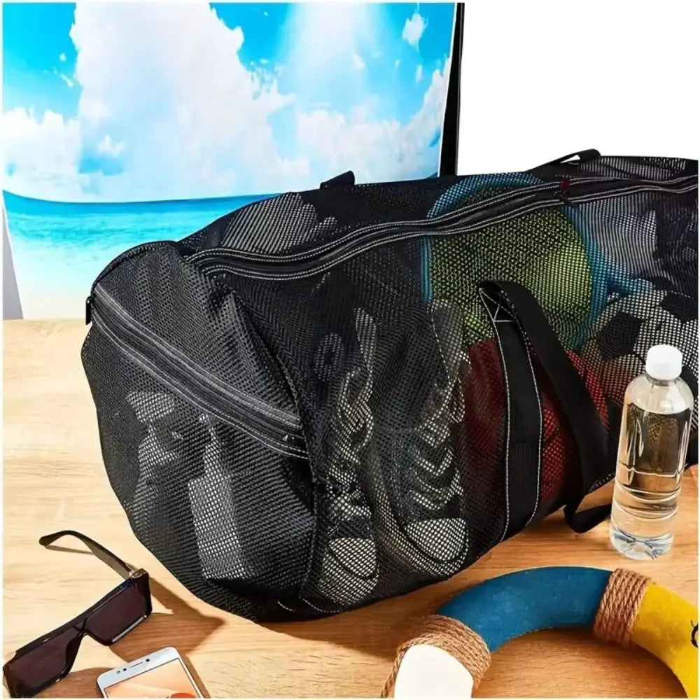Large Mesh Beach Bag – Foldable Diving & Swimming Tote