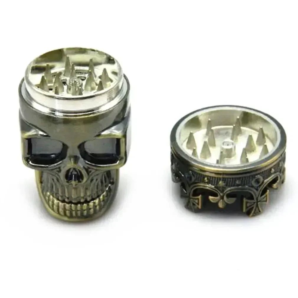 Skull Herb Grinder 3-Layer Mini Spice Crusher | Bronze