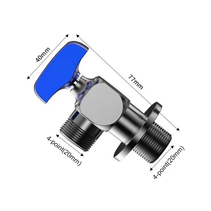 All-Copper Ball Core Angle Valve G1/2 Hot & Cold Triangle Valve