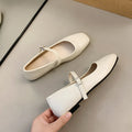 Women's Square Toe Ballet Flats – Mary Jane Buckle Shoes