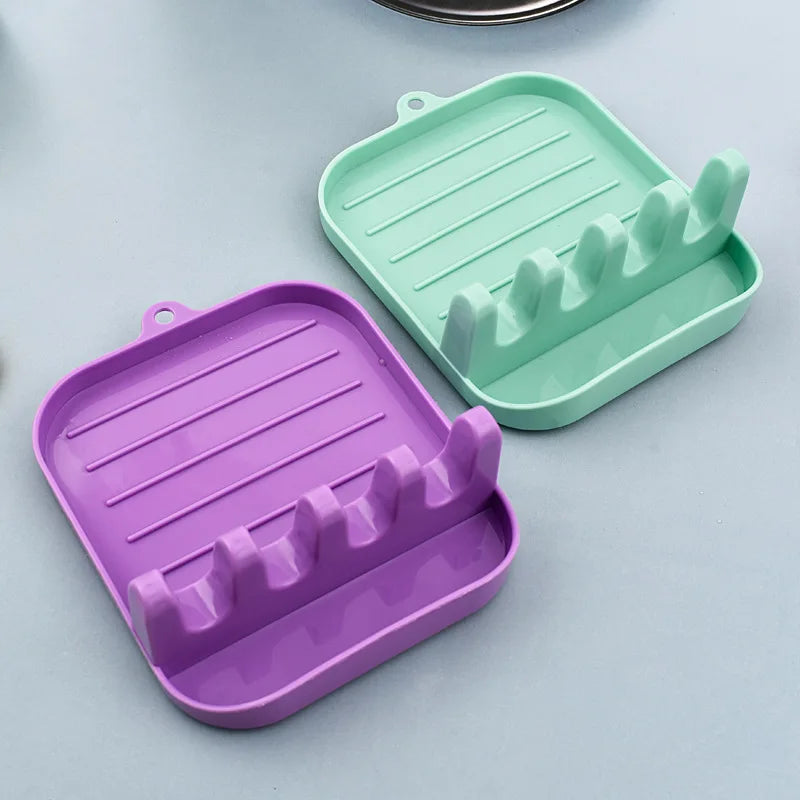 Kitchen Spoon Rest & Utensil Holder – Non-Slip Organizer Rack