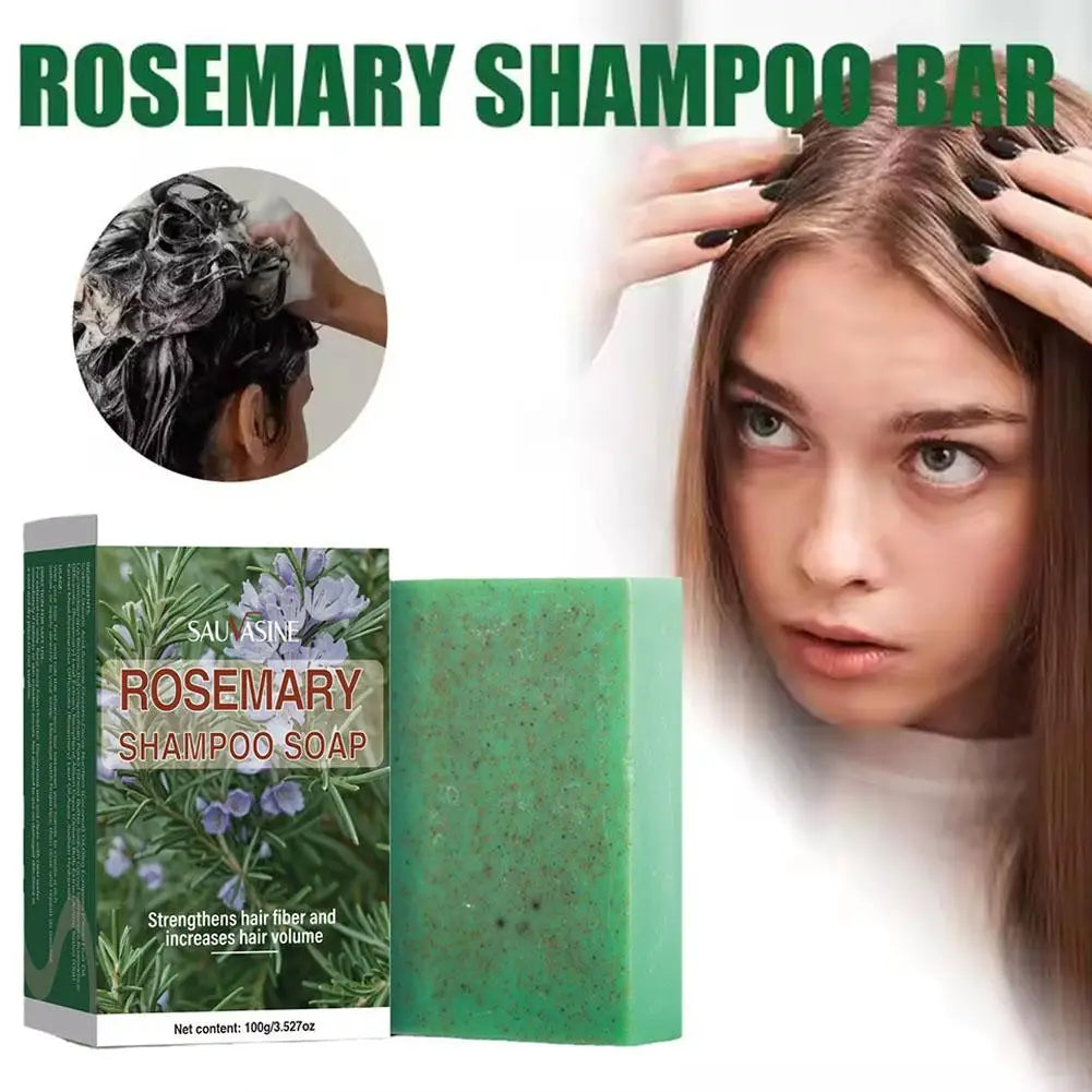 Rosemary Shampoo Bar Hair Growth Anti Loss Biotin Volumizing Soap