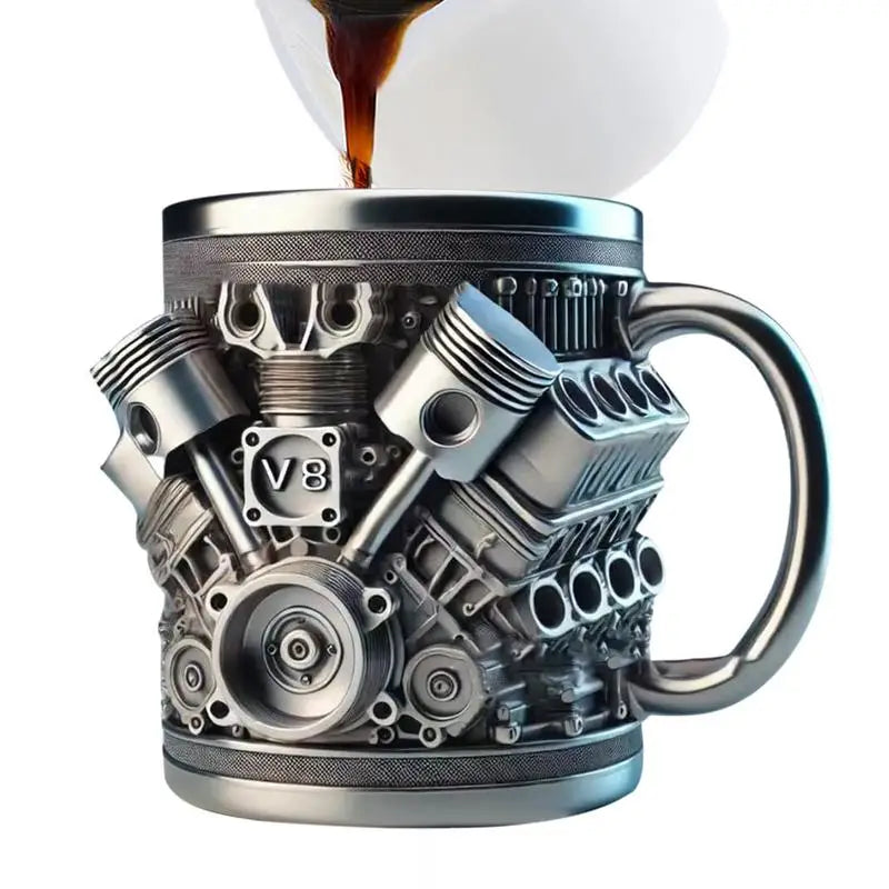 Drinking Cup Coffee Mug Reusable Car Engines Tea Funny Stein