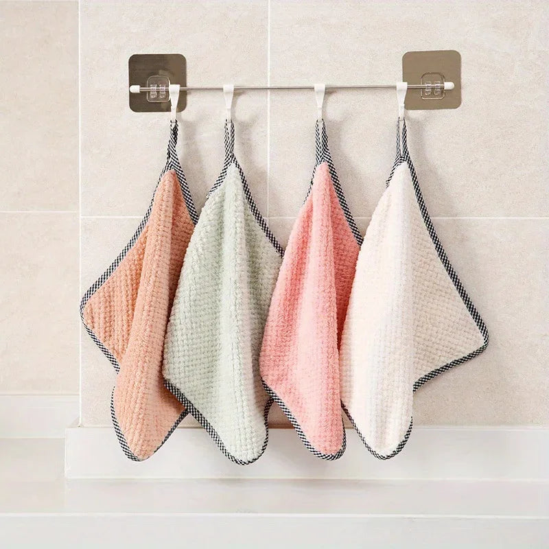 10-Pack Coral Velvet Dish Cloths – Soft, Absorbent & Reusable
