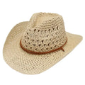 Women's Foldable Straw Cowboy Hat | Wide Brim Beach Sun Hat