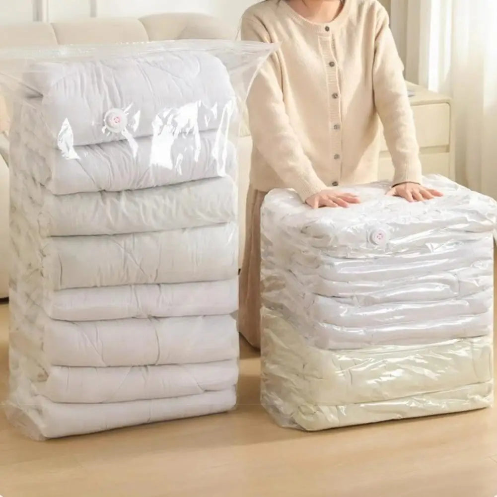 Pump-Free Vacuum Storage Bags for Clothes & Quilts | S–XL