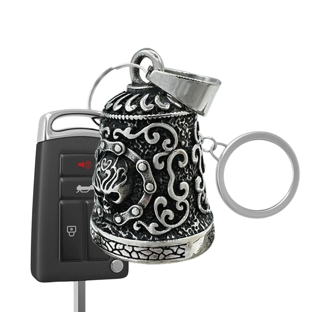 Motorcycle Bells Men Metal Skull Charm Vintage Handmade Biker
