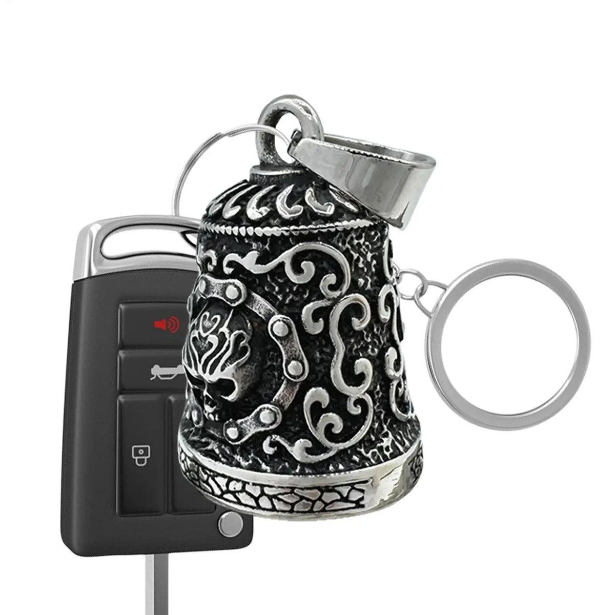 Motorcycle Bells Men Metal Skull Charm Vintage Handmade Biker