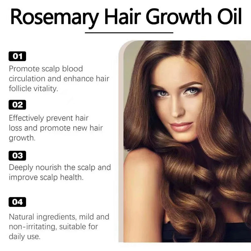 REAROYA Rosemary Hair Growth Oil 60ml – Anti Hair Loss Treatment