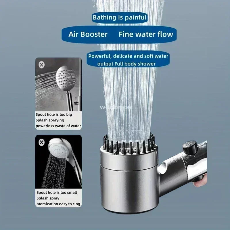High Pressure Handheld Shower Head | 3-Mode Filtered Spray Set