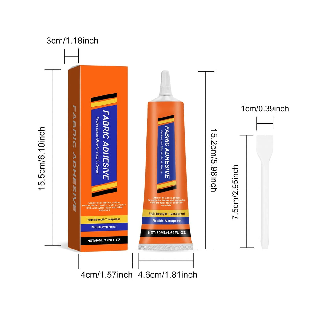 Universal Fabric Glue – No-Sew Adhesive for Cotton, Linen & Leather